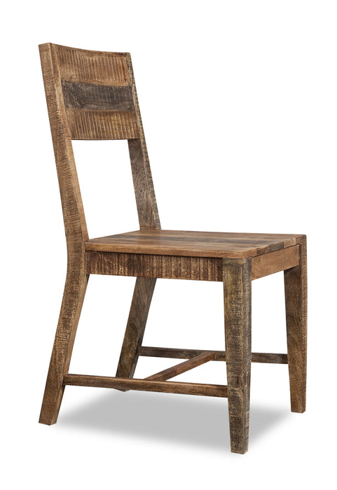 Solid Wood Open Back Side Chairs For Dining Room (Set of 2) - Brown