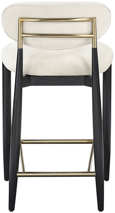 Riccio - Fabric Stool - Black Frame
