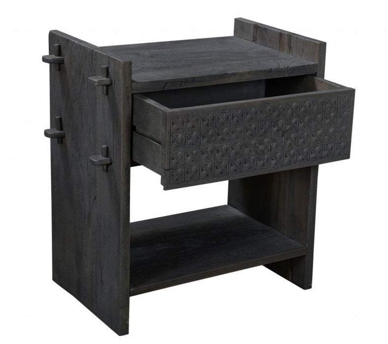 One Drawer Nightstand - Dark Gray
