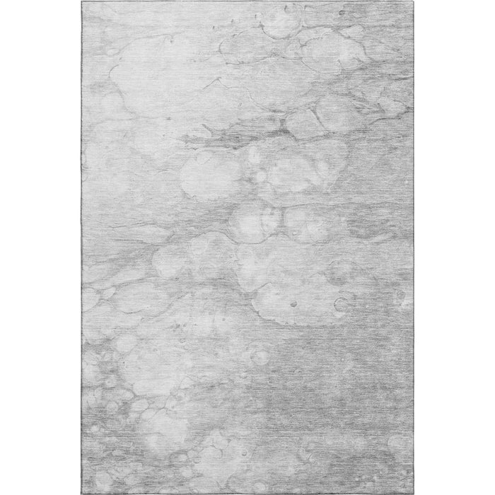10' X 14' Abstract Washable Area Rug With UV Protection (656777) - Silver / Gray