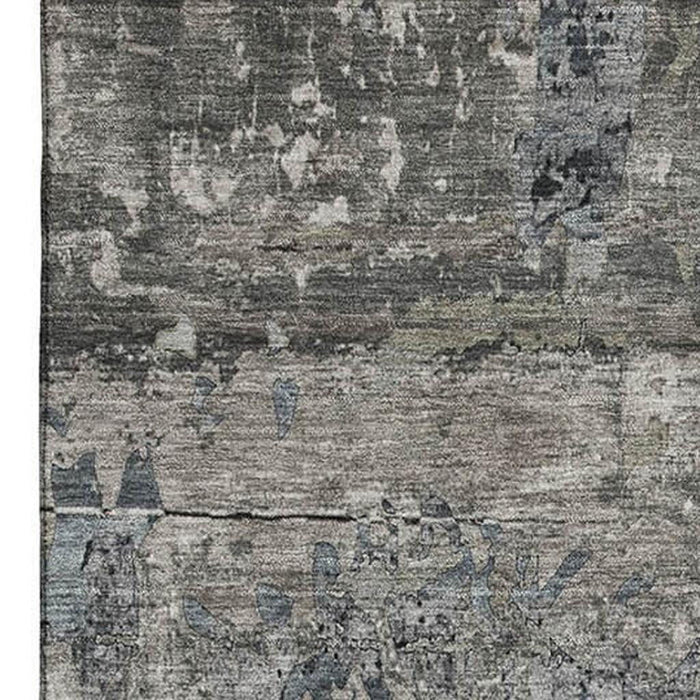 10' X 14' Abstract Washable Area Rug With UV Protection (648850) - Gray / Taupe