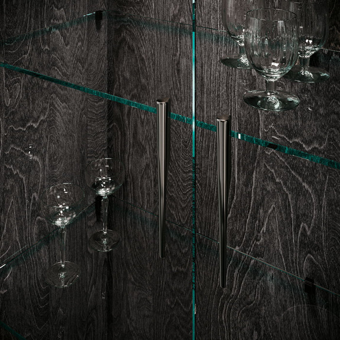 Krystal - 2 Door Vitrine - Black