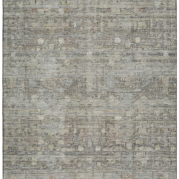 10' X 14' Geometric Washable Area Rug With UV Protection (700763) - Taupe / Beige