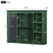 Giga wall-mounted medicine cabinet with mirror, six open shelves, and adjustable interior for bathroom storage.