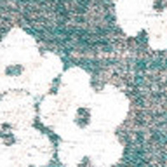 9' X 13' Oriental Washable Area Rug With UV Protection (609910) - Blue / White