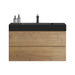 Giga Alice natural oak bathroom vanity with integrated sink, wall-mounted modern design, large storage, single-piece basin, no drain visible