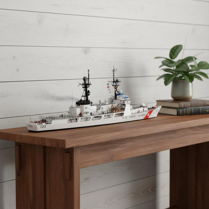 Hand Painted Model Boat (624500) - White
