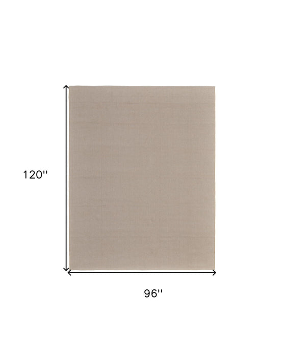 8' x 10' Hand Woven Area Rug - Ivory And Tan