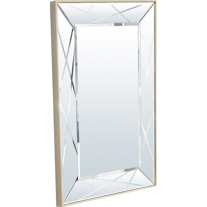 43" Metal Framed Accent Mirror - Champagne