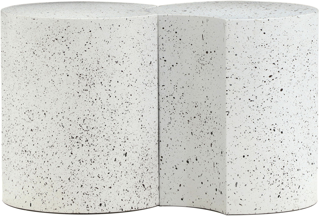 Dimple - 2 Piece Modular End Table - Terazzo Finish