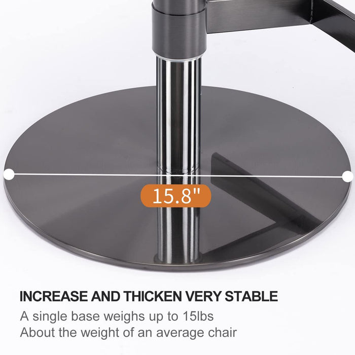 Giga titanium stainless steel bar stool with backrest, swivel seat, adjustable height, ideal for kitchen counters and dining rooms