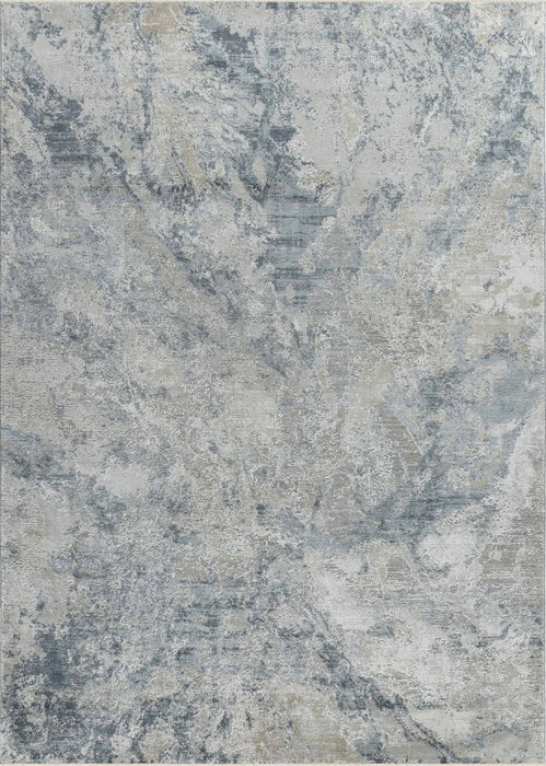 9' x 12' Abstract Power Loom Area Rug - Blue Gray