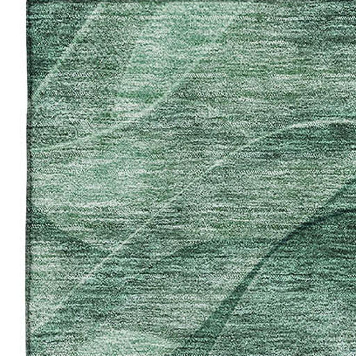 10' X 14' Abstract Washable Area Rug With UV Protection (697614) - Teal / Green