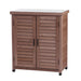Giga outdoor potting bench with storage cabinet and metal tabletop, ideal for gardening and outdoor workspace organization.
