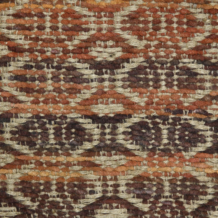 8' x 10' Geometric Flatweave Handmade Area Rug - Tan And Red