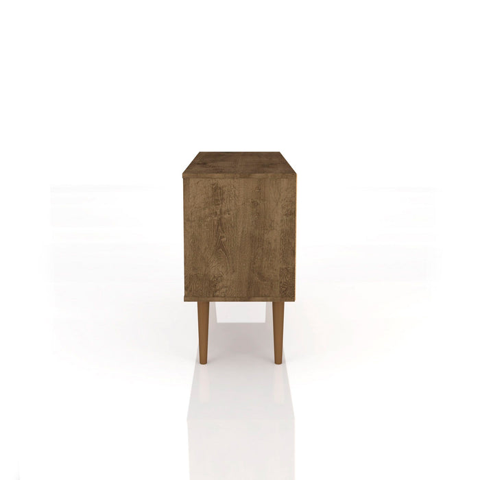 Manhattan Liberty - TV Stand With Rustic Brown Frame