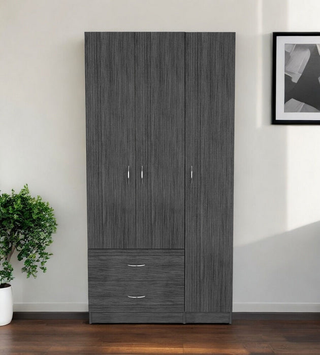 Two Drawer Combo Dresser - Dark Gray