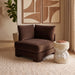 Velvet upholstered Meridian Furniture Hammond stationary chair with plush fabric and modern design, perfect for living room or office decor.