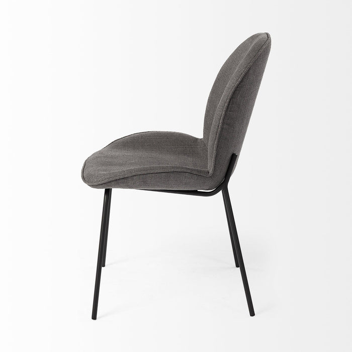 Upholstered Fabric Dining Room Side Chairs (Set of 2) - Gray