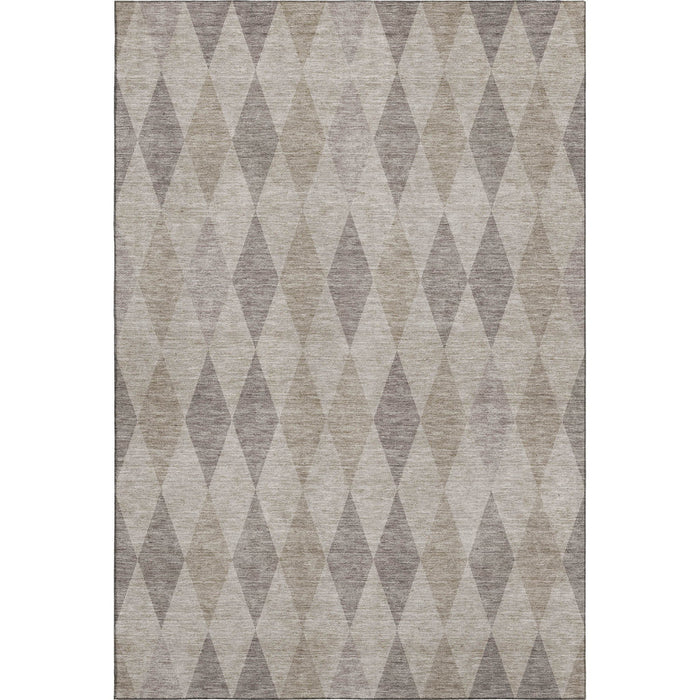 10' X 14' Geometric Washable Area Rug With UV Protection (649348) - Beige / Gray