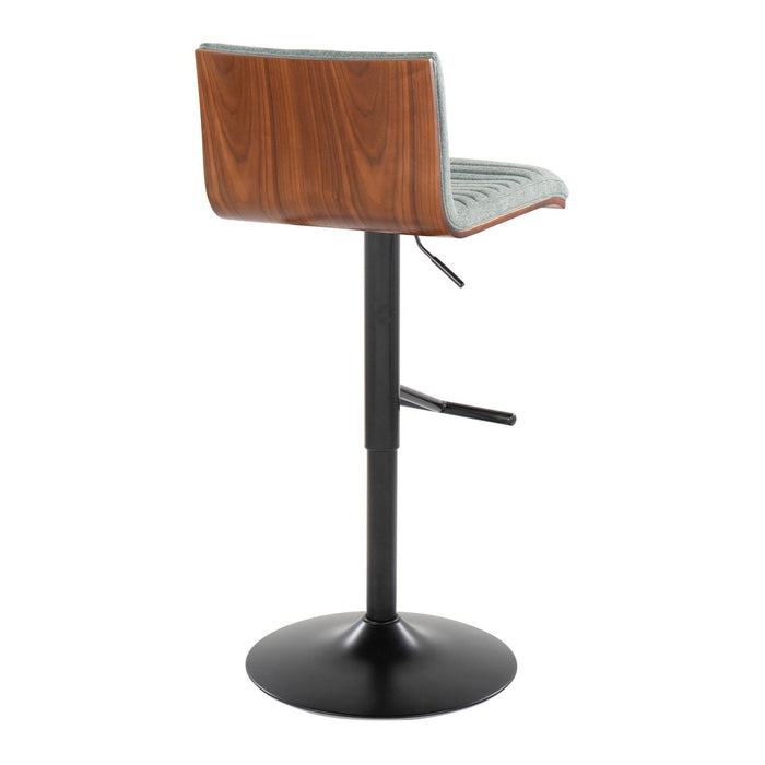 Mason - Adjustable Barstool With Swivel - Black Metal (Set of 2)