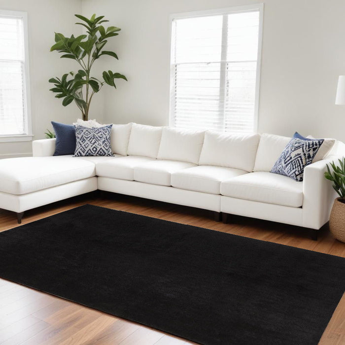 8' x 10' Shag Tufted Handmade Area Rug - Black
