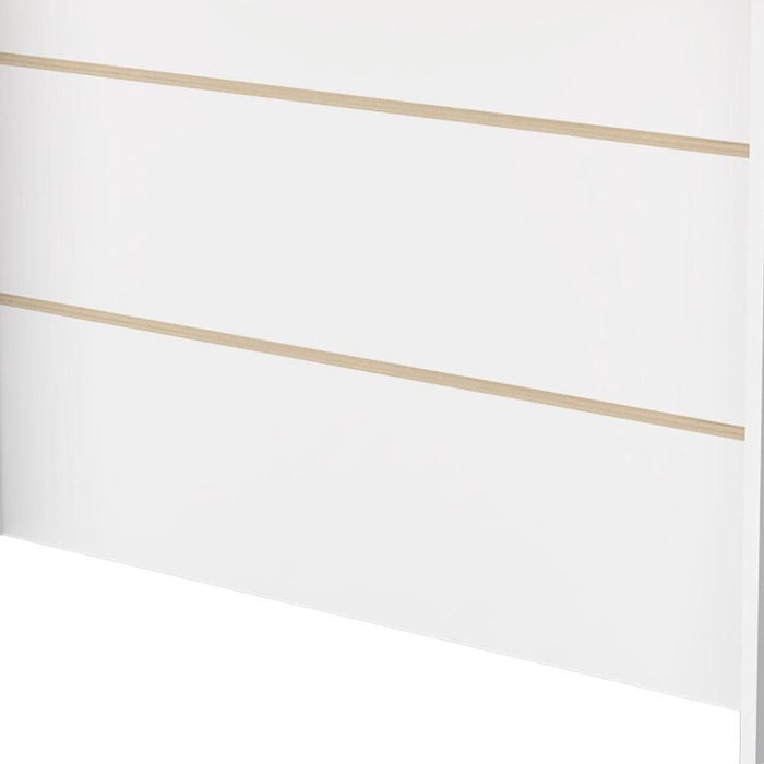 47" Kitchen Island With Storage - White / Natural