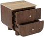 Cressa mango wood nightstand from Meridian Furniture, accent piece with a natural wood finish and compact design for bedroom decor.
