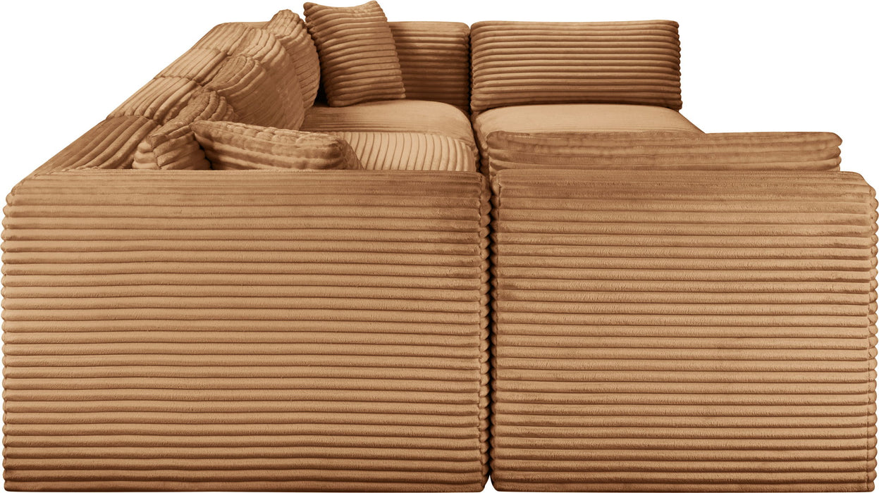 Shaggy - Fabric 6 Piece Modular U-Shaped Armless Sectional