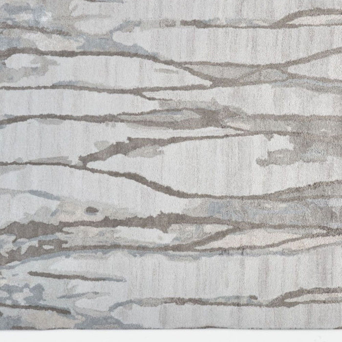 5' x 8' Abstract Tufted Handmade Area Rug - Taupe Ivory And Gray