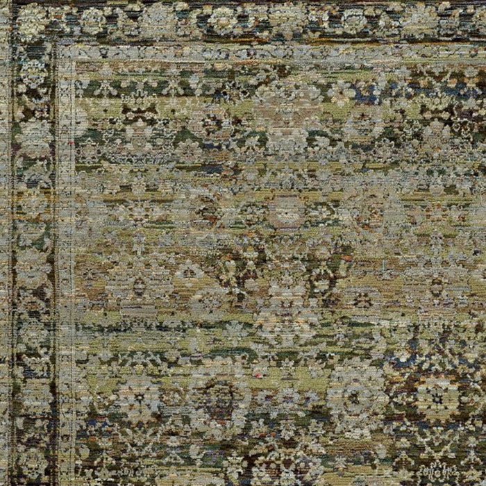9' x 12' Floral Area Rug - Green And Brown