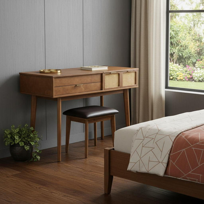 43" Wood Four Drawer Dresser - Brown