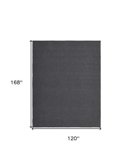 10' x 14' Hand Woven Area Rug - Dark Gray