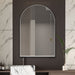 Giga arched recessed medicine cabinet with metal frame, mirror, and adjustable shelves for bathroom wall storage