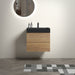 Giga Alice natural oak bathroom vanity with integrated sink, wall-mounted design, large storage, modern style, one-piece basin without drain