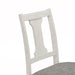 Set of two Giga Tannen dining side chairs in white and gray with modern design and cushioned seats, ideal for dining rooms.