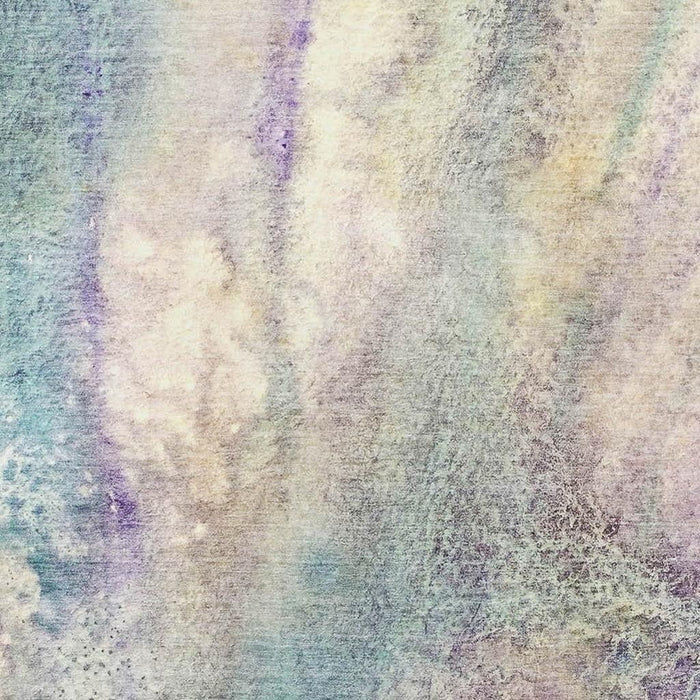 9' X 12' Abstract Washable Area Rug With UV Protection (646773) - Blue / Purple / Ivory