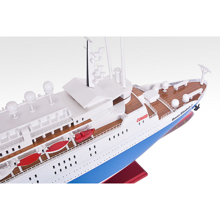 Hand Painted Model Boat (624245) - White / Blue