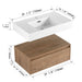 Giga wall-mounted bathroom vanity with resin sink, soft-close drawer, in Imitative Oak finish, modern and sleek design