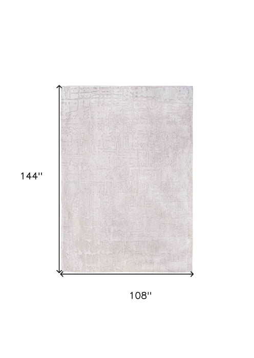 9' x 12' Abstract Non Skid Area Rug - White