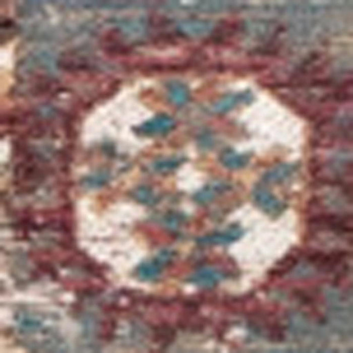 8' X 11' Tribal Washable Area Rug With UV Protection (609972) - Gray / White