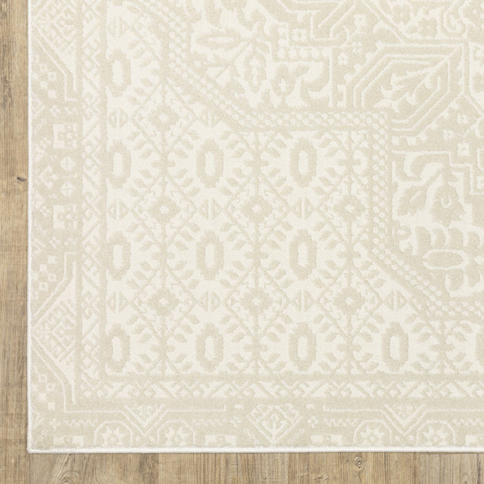 10' X 13' Medallion Area Rug (576435) - Ivory