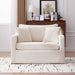 Giga farmhouse accent arm chair with two bolster pillows, featuring a cozy, rustic design and plush upholstery.