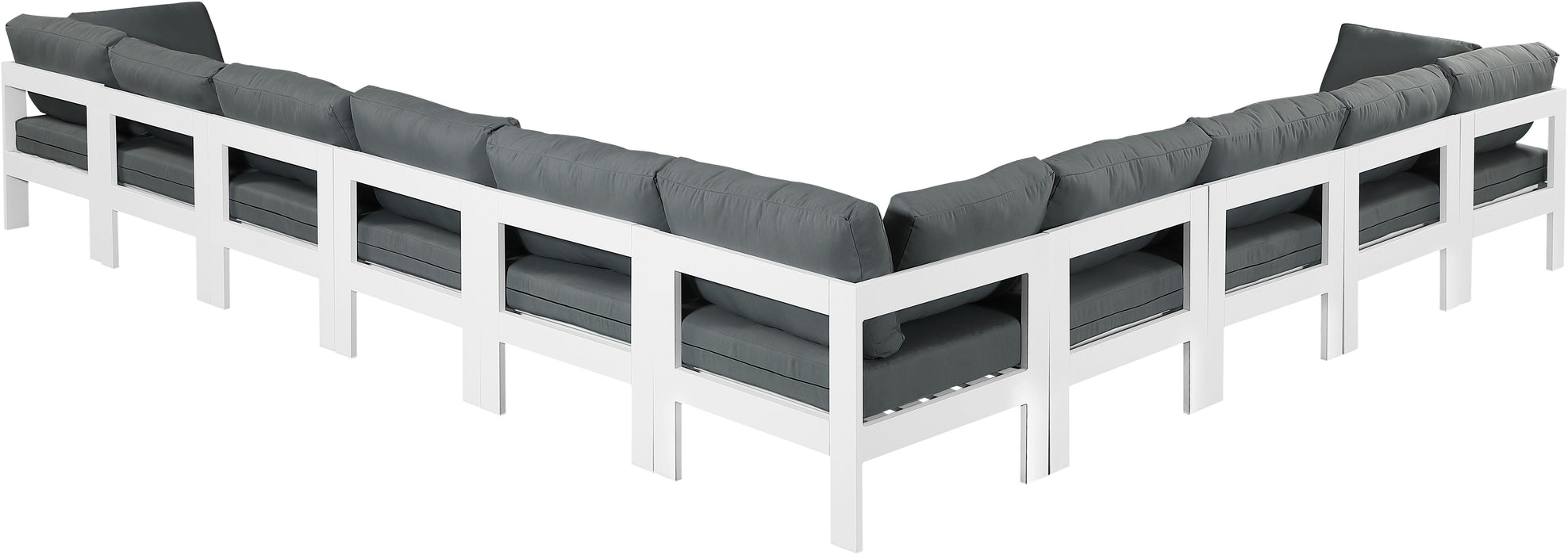 Nizuc - Outdoor Patio Modular Sectional - Grey - Modern & Contemporary