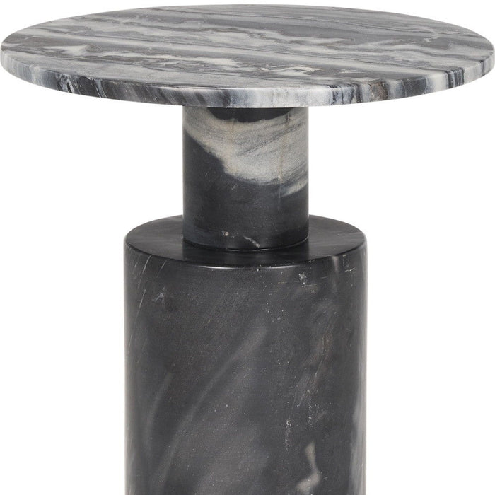 Stone And Wood Tray Table - Gray