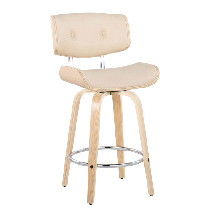 Lombardi - 26" Fixed-Height Counter Stool (Set of 2) - Natural Base