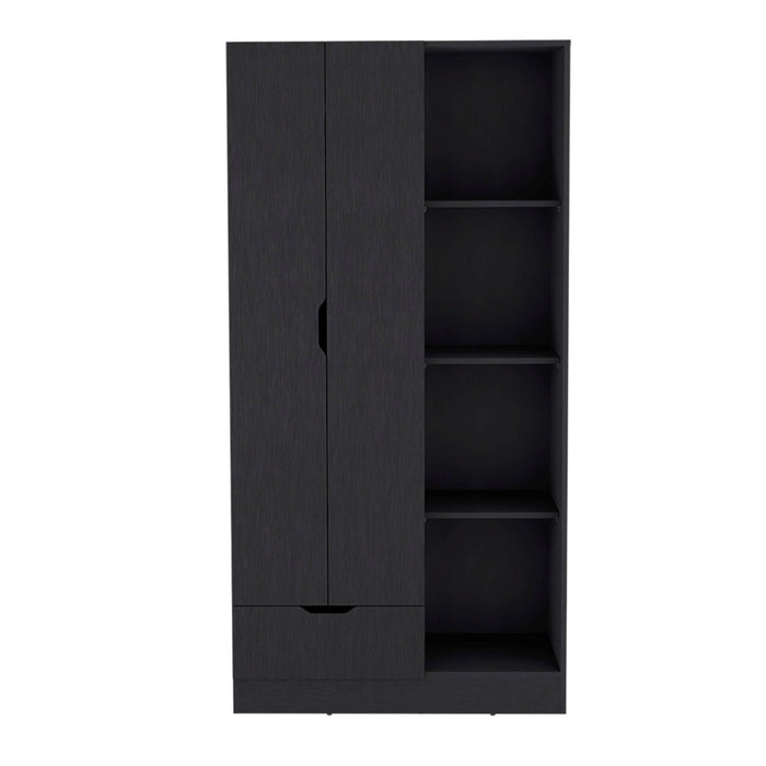 Wood Corner Accent Chest (731819) - Black