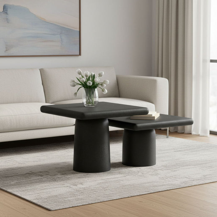 Aluminum Square End Table - Black