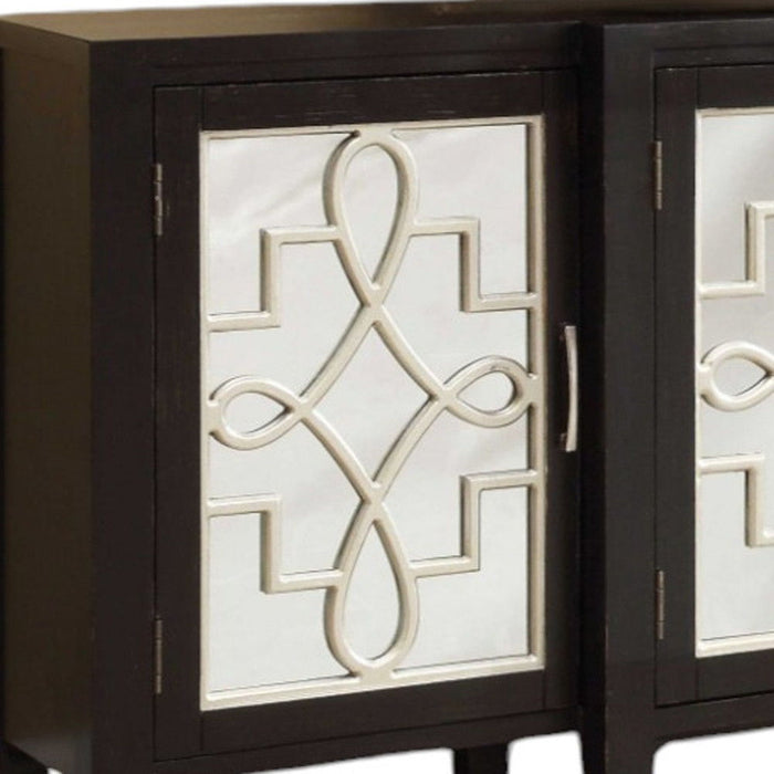 Solid Wood Console Table - Black