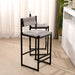 Set of 2 Giga bar stools with paper rope weave seats and back support, ideal for kitchen island, bar, or counter seating.